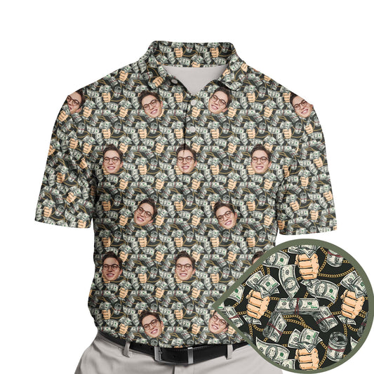 Dollar Domination | Funny Golf Shirts with Faces or Logos