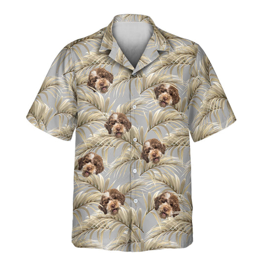 Golden Palm Leaves | Aloha Custom Hawaiian Shirts with Faces or Logos