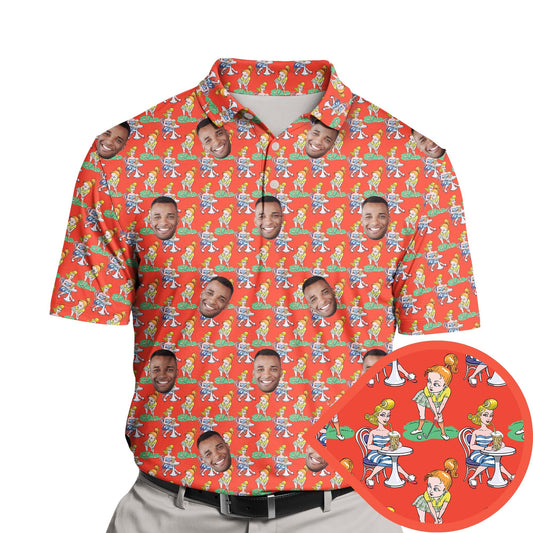 Golf & Cocktails Bliss | Funny Golf Shirts with Faces or Logos