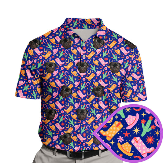 Groovy Cowgirl | Funny Golf Shirts with Faces or Logos
