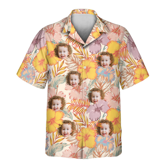 Hibiscus Summer | Aloha Custom Hawaiian Shirts with Faces or Logos