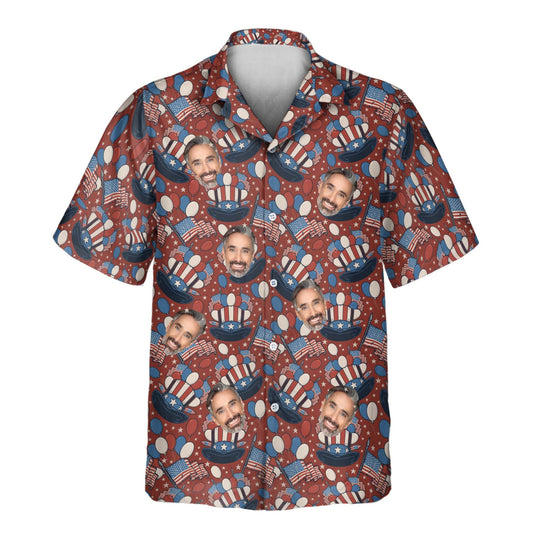 Uncle Sam Celebration | Aloha Custom Hawaiian Shirts with Faces or Logos