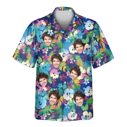 Vibrant Hibiscus | Aloha Custom Hawaiian Shirts with Faces or Logos