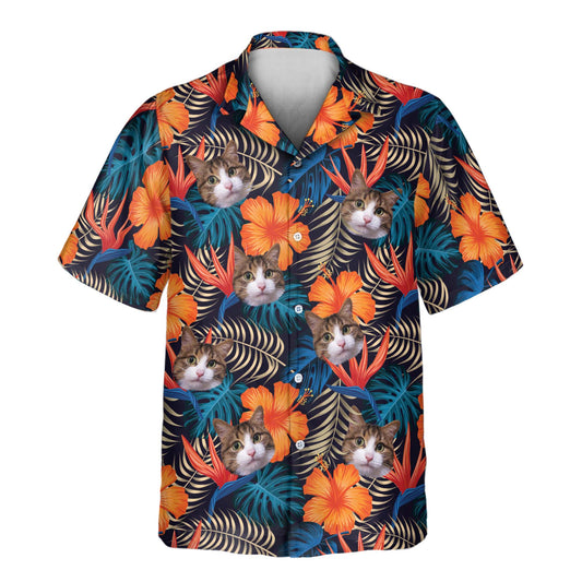 Vibrant Tropical Floral | Aloha Custom Hawaiian Shirts with Faces or Logos