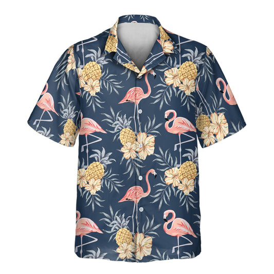 Flamingo & Pineapple Paradise | Aloha Custom Hawaiian Shirts with Faces or Logos