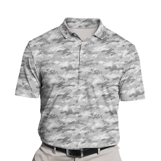 Gray Camo Crew | Funny Golf Shirts with Faces or Logos