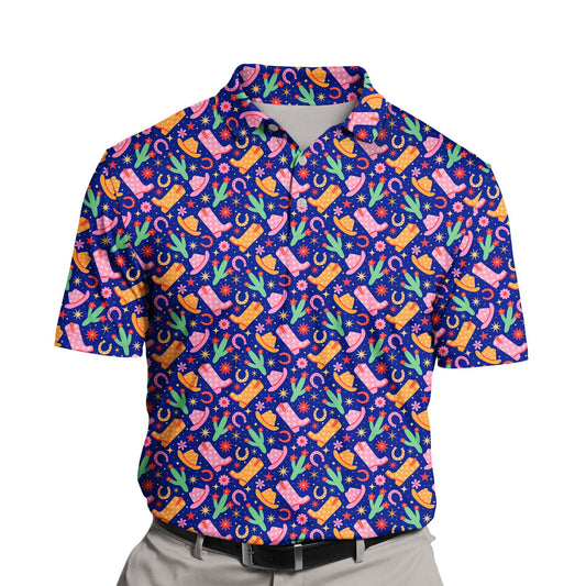 Groovy Cowgirl | Funny Golf Shirts with Faces or Logos