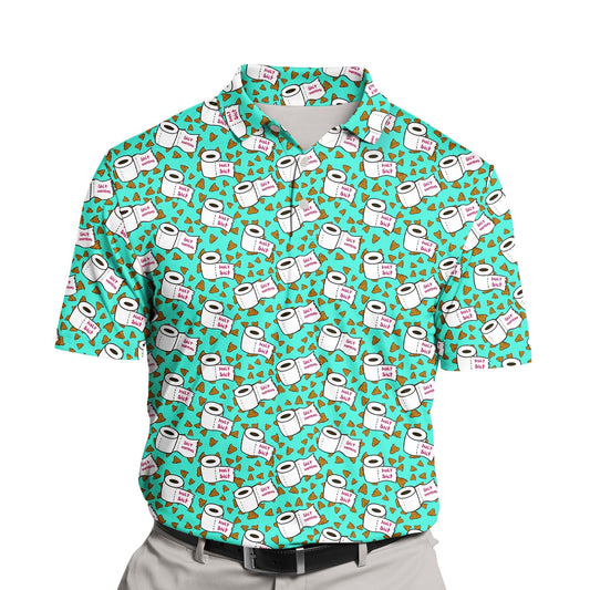 Holy Shit Shit Happens | Funny Golf Shirts with Faces or Logos