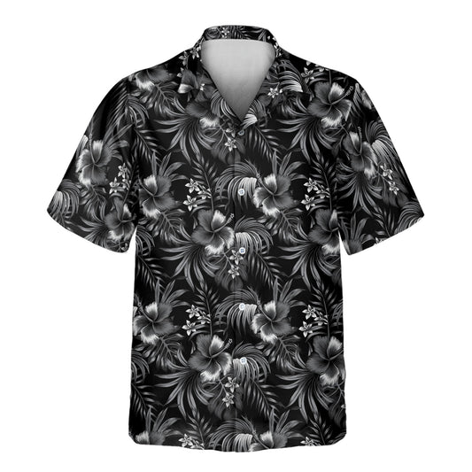 Midnight Hibiscus Paradise | Aloha Custom Hawaiian Shirts with Faces or Logos