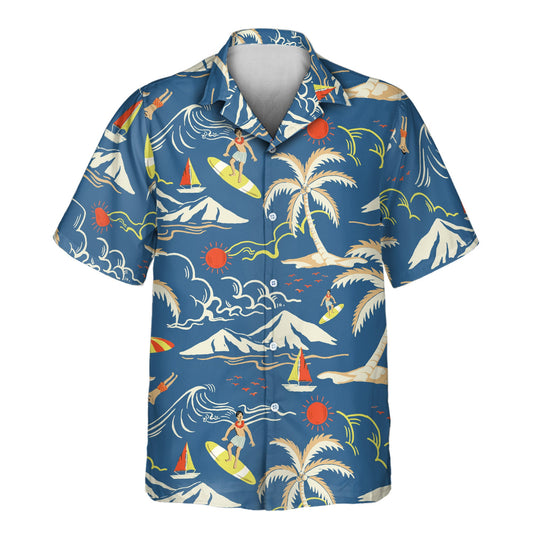 Surf Island Vibes | Aloha Custom Hawaiian Shirts with Faces or Logos