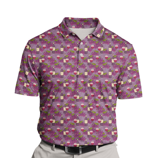 Vino Vibes | Funny Golf Shirts with Faces or Logos