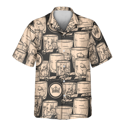 Whiskey Booze | Aloha Custom Hawaiian Shirts with Faces or Logos