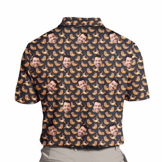 Sloth On The Branch | Custom Polo Shirts with Faces or Logos