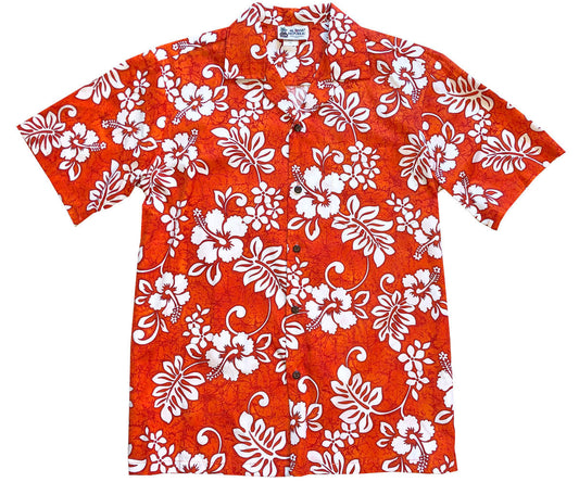 Island Tropics Orange Hawaiian Shirt