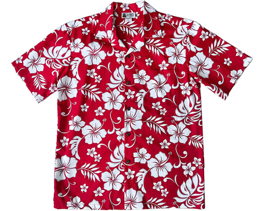 Red Party Hibiscus Hawaiian Shirt