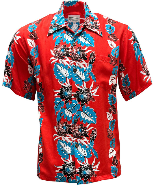 Fire Retro Night Blooming Cereus Hawaiian Shirt