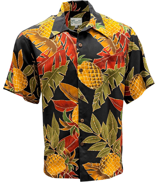 Midnight Retro Pineapple Hawaiian Shirt