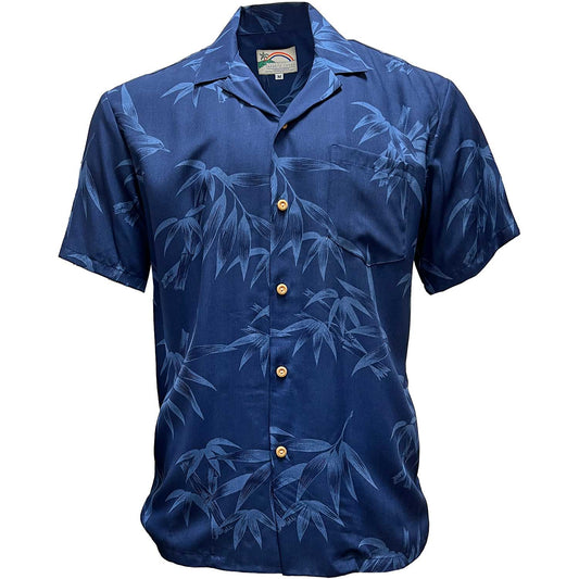 Bamboo - Navy Hawaiian Shirt