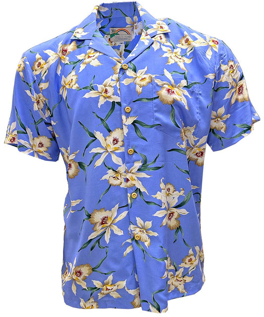 Periwinkle Star Orchid Hawaiian Shirt