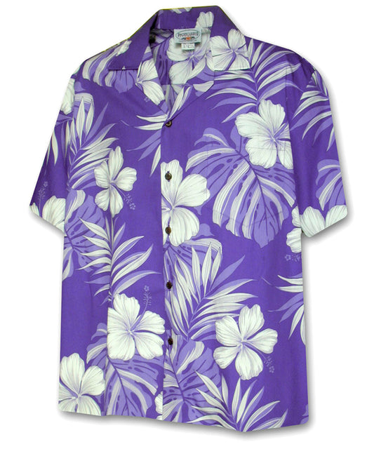 Big Hibiscus - Purple Hawaiian Shirt
