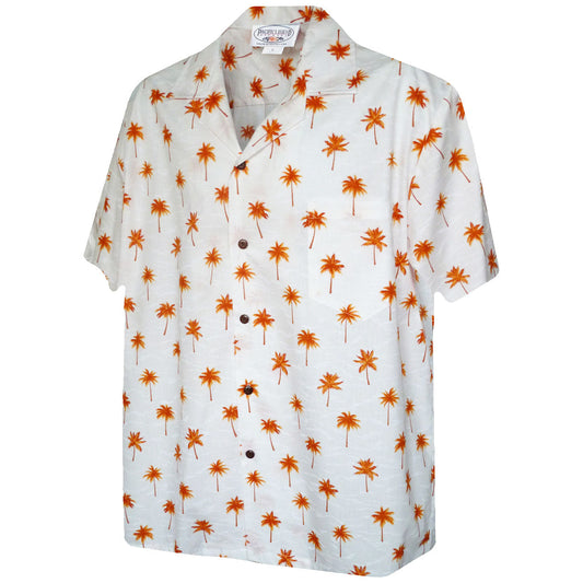 Classic Palm Trees - Orange Hawaiian Shirt
