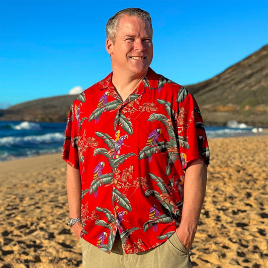 Jungle Bird Red Hawaiian Shirt