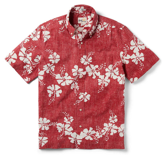 50th State Flower - Red Hawaiian Shirt