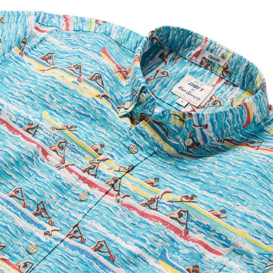 Canoe Racing - Blue Hawaiian Shirt
