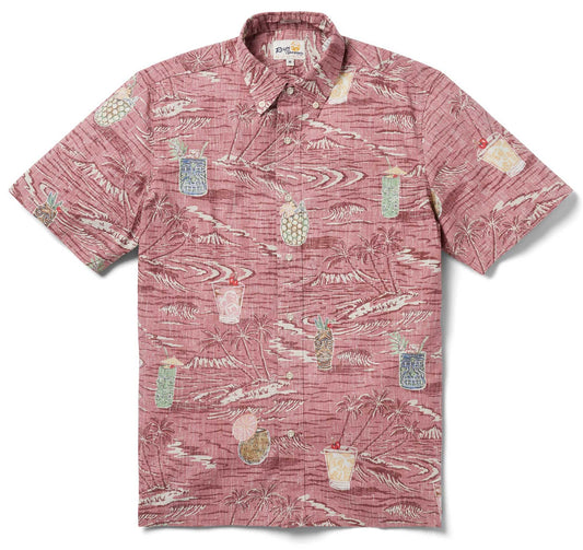 Island Sundowners Faded Ginger Hawaiian Shirt