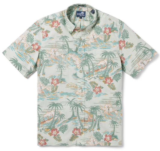 Kaimana Beach Smoke Hawaiian Shirt