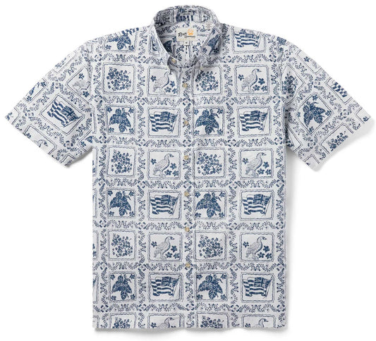 White Lahaina Sailor Archive Classic Hawaiian Shirt