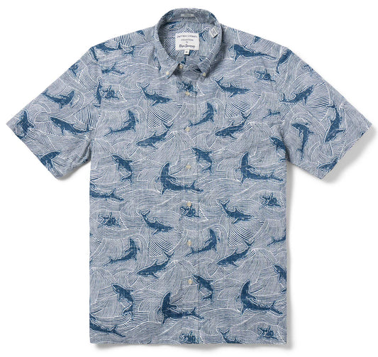 Navy Mano Hawaiian Shirt