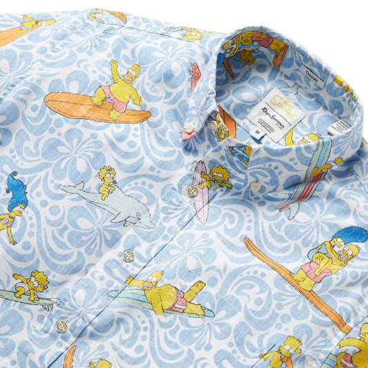 Chambray The Simpsons™ Cowabunga Hawaiian Shirt