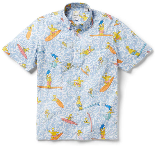Chambray The Simpsons™ Cowabunga Hawaiian Shirt