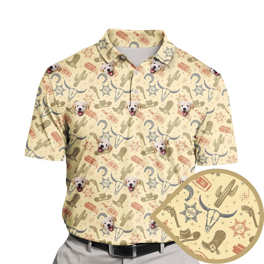 Cowboy Wild West | Funny Golf Shirts with Faces or Logos