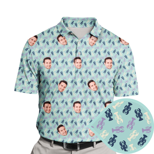 Lobsters Silhouettes | Funny Golf Shirts with Faces or Logos