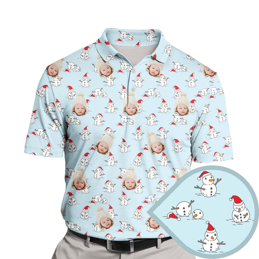 Jolly Snowman | Funny Golf Shirts with Faces or Logos