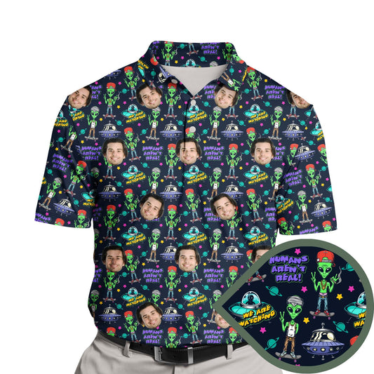 Martian Odyssey | Funny Golf Shirts with Faces or Logos