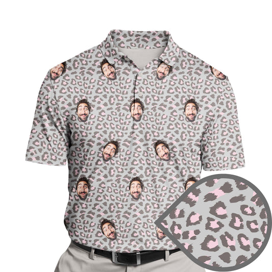 Pastel Leopard | Funny Golf Shirts with Faces or Logos