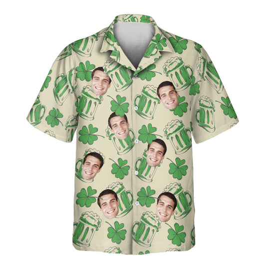 Shamrock Celebration | Aloha Custom Hawaiian Shirts with Faces or Logos