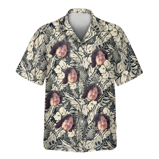 Tropical Garden Elegance | Aloha Custom Hawaiian Shirts with Faces or Logos