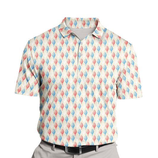 Patriotic Ice Cream | Funny Golf Shirts with Faces or Logos