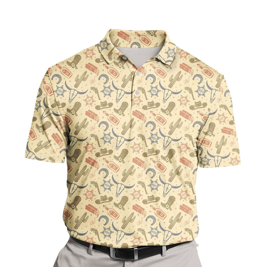Cowboy Wild West | Funny Golf Shirts with Faces or Logos