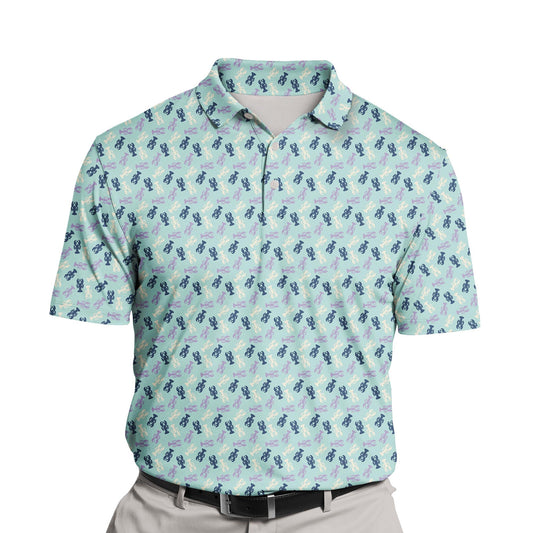 Lobsters Silhouettes | Funny Golf Shirts with Faces or Logos