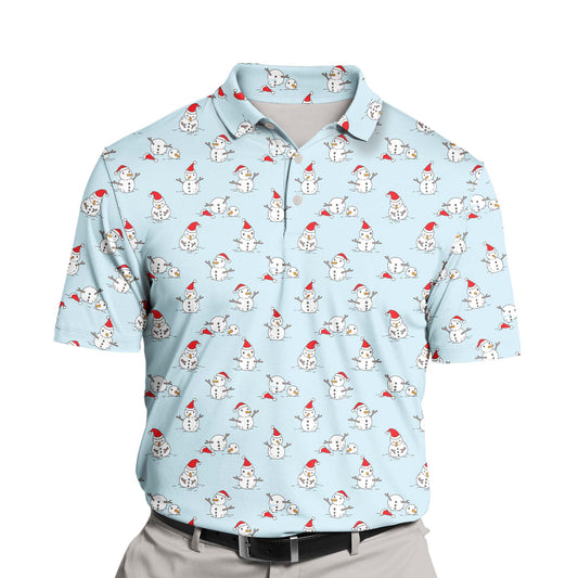 Jolly Snowman | Funny Golf Shirts with Faces or Logos