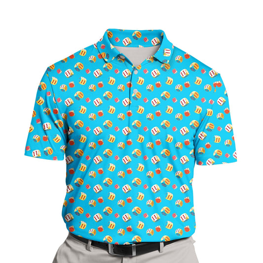 Lucky Dice | Funny Golf Shirts with Faces or Logos