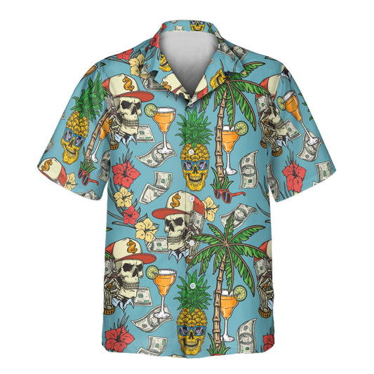 Rich Skull Paradise | Aloha Custom Hawaiian Shirts with Faces or Logos