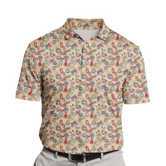 Vintage Nautical Sailing Badges | Funny Golf Shirts with Faces or Logos