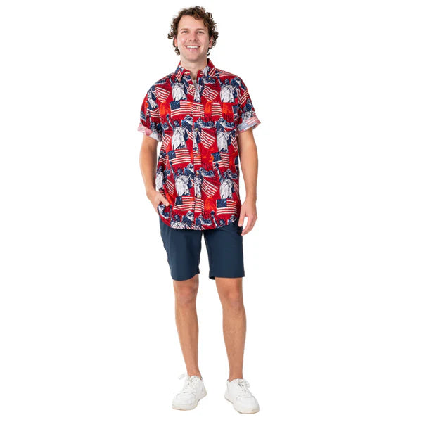 Men's Patriot Gallery Button-Down Hawaiian Shirt