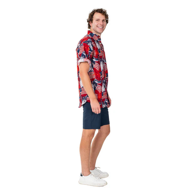 Men's Patriot Gallery Button-Down Hawaiian Shirt